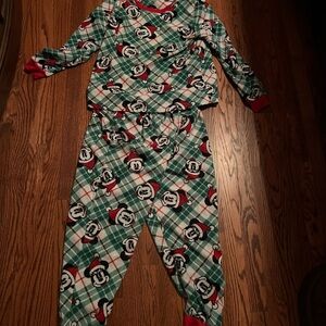 Disney Green and Red Holiday Pajama set